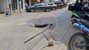 Falta de seguridad en trabajos de mantenimiento en la zona centro