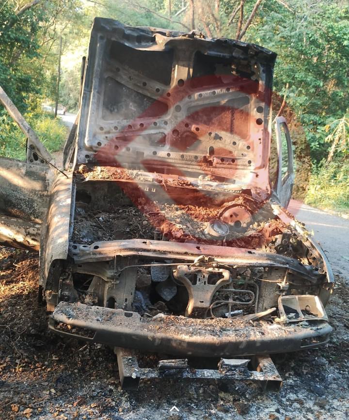 Se incendió una camioneta