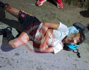 Herido en accidente de moto