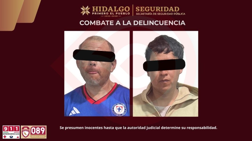 Asegura SSPH a dos personas por presunto trasiego ilegal de combustible en Tlaxcoapan