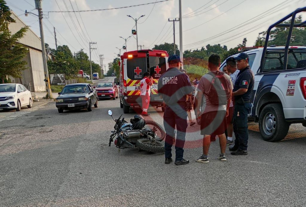 Choque de moto con camioneta dejó un herido y un detenido