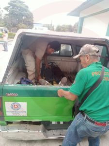 Dos lesionados en accidente de moto