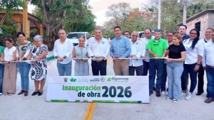 Inaugura alcalde DMS obra de pavimentación en La Pimienta