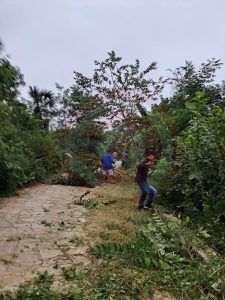 Limpian acceso a Tamaletom para recibir a los visitantes