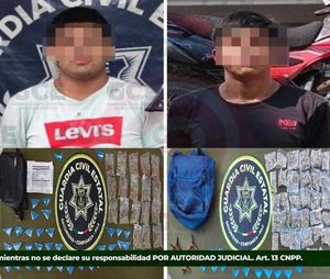 Capturan a dos presuntos narcomenudistas en operativos de la GCE en Valles
