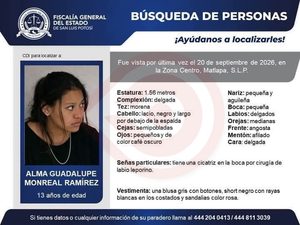 Desaparece menor en Matlapa