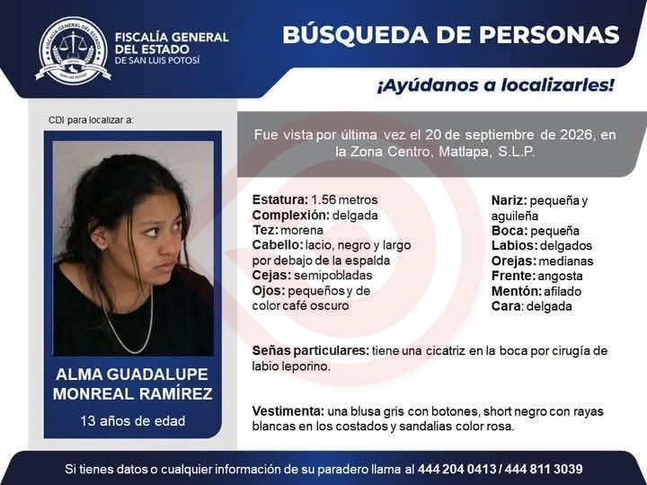 Desaparece menor en Matlapa