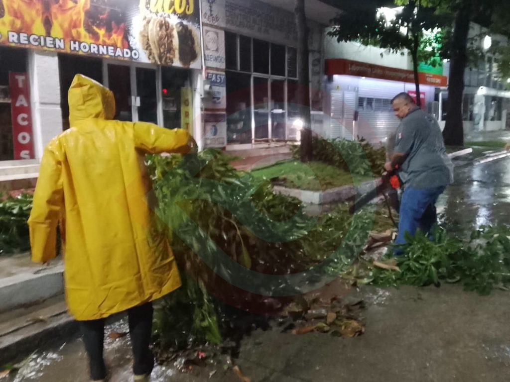 Protección Civil Municipal atendió siete reportes durante la noche y madrugada por lluvias y fuertes vientos