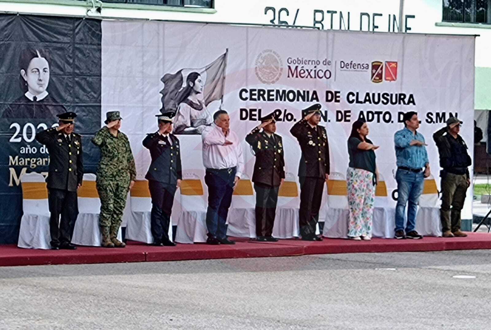 Realizan ceremonia de clausura del 2o. Escuadrón de Adiestramiento del SMN